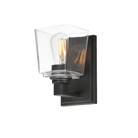 Maxim Lighting Cubos 1-Light Wall Sconce, Black 21381CLBK